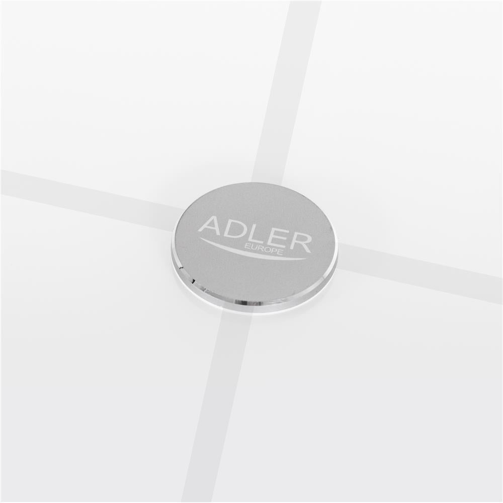 Adler AD 8187 Smart Badezimmerwaage mit App 180 kg LED Personenwaage weiß