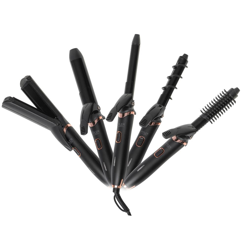 Adler AD 2028 Haarstyling Set 5in1 schwarz – Profi-Styling für Zuhause