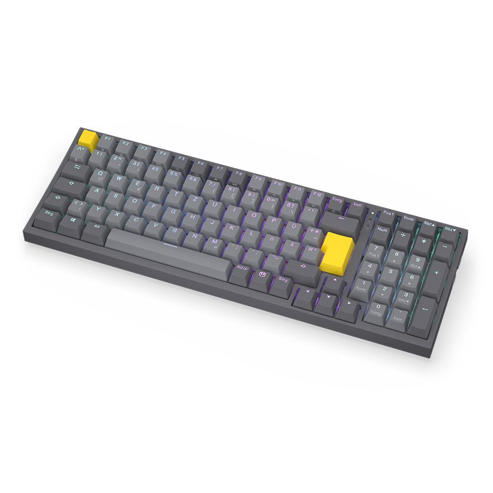 ENDORFY EY5D034 - Celeris 1800 DE, kabellose Tastatur mit 1800 Layout, QWERTZ, BT, Grau