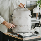 Camry CR 6880mg Reiserucksack 24 Liter, Handgepäck Rucksack mit Laptopfach bis 17 Zoll, Schuhfach, Nassfach, RFID-Fach, Business, Sport und Reisen, mittel grau