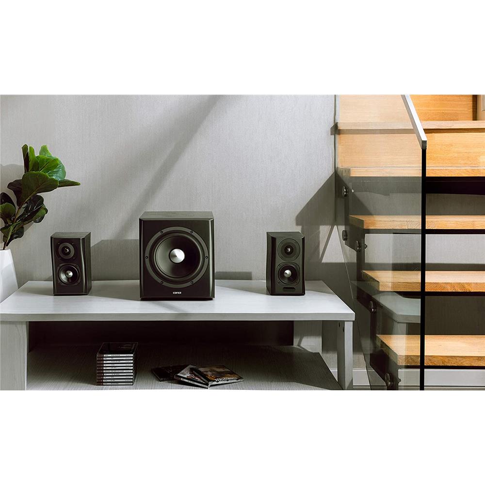 Edifier S351DB 2.1 Home-Entertainment-System (150 Watt) mit Bluetooth 5.0 (aptX), Schwarz