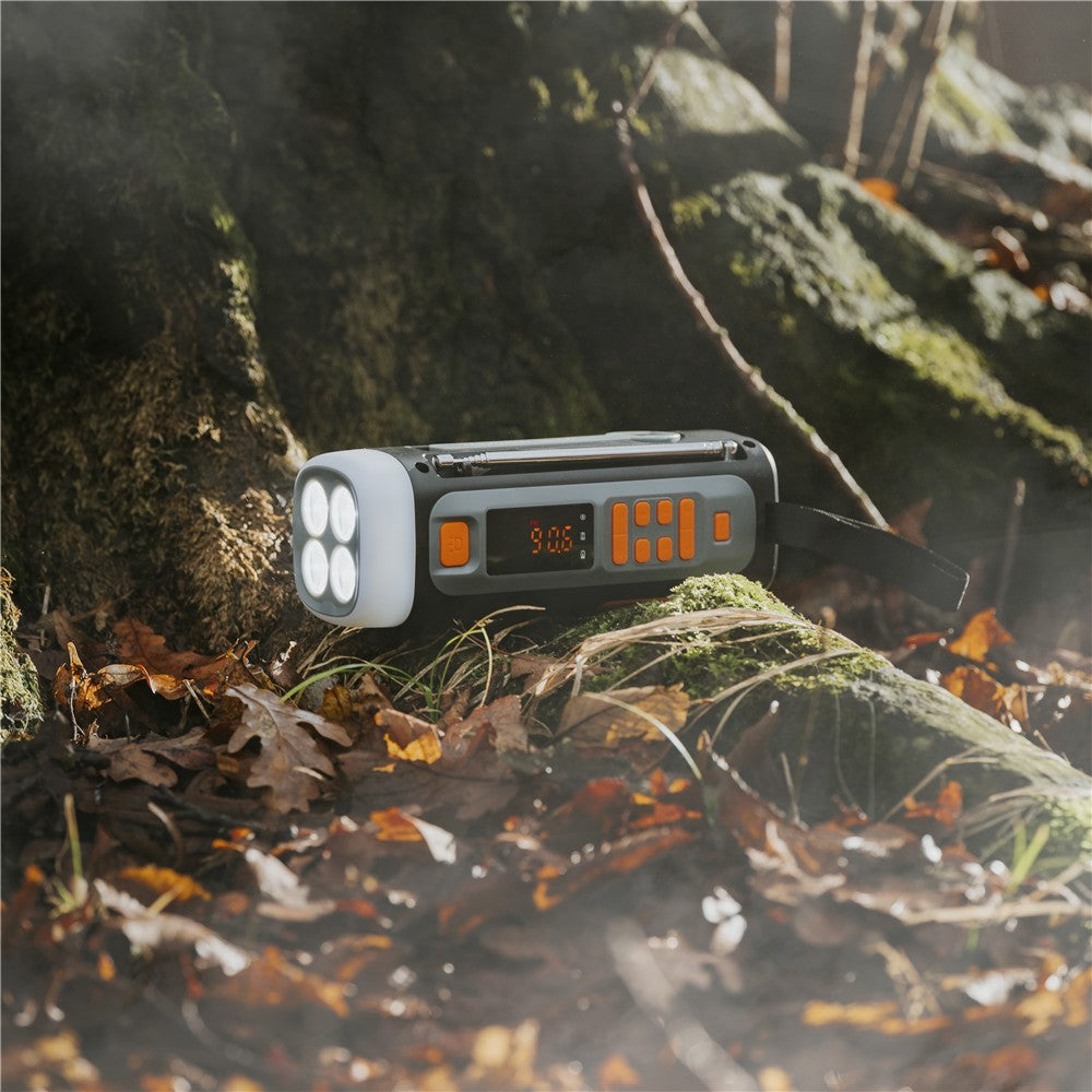 Adler AD 1920 Notfallradio Schwarz Solar Kurbel 4500mAh Bluetooth Taschenlampe