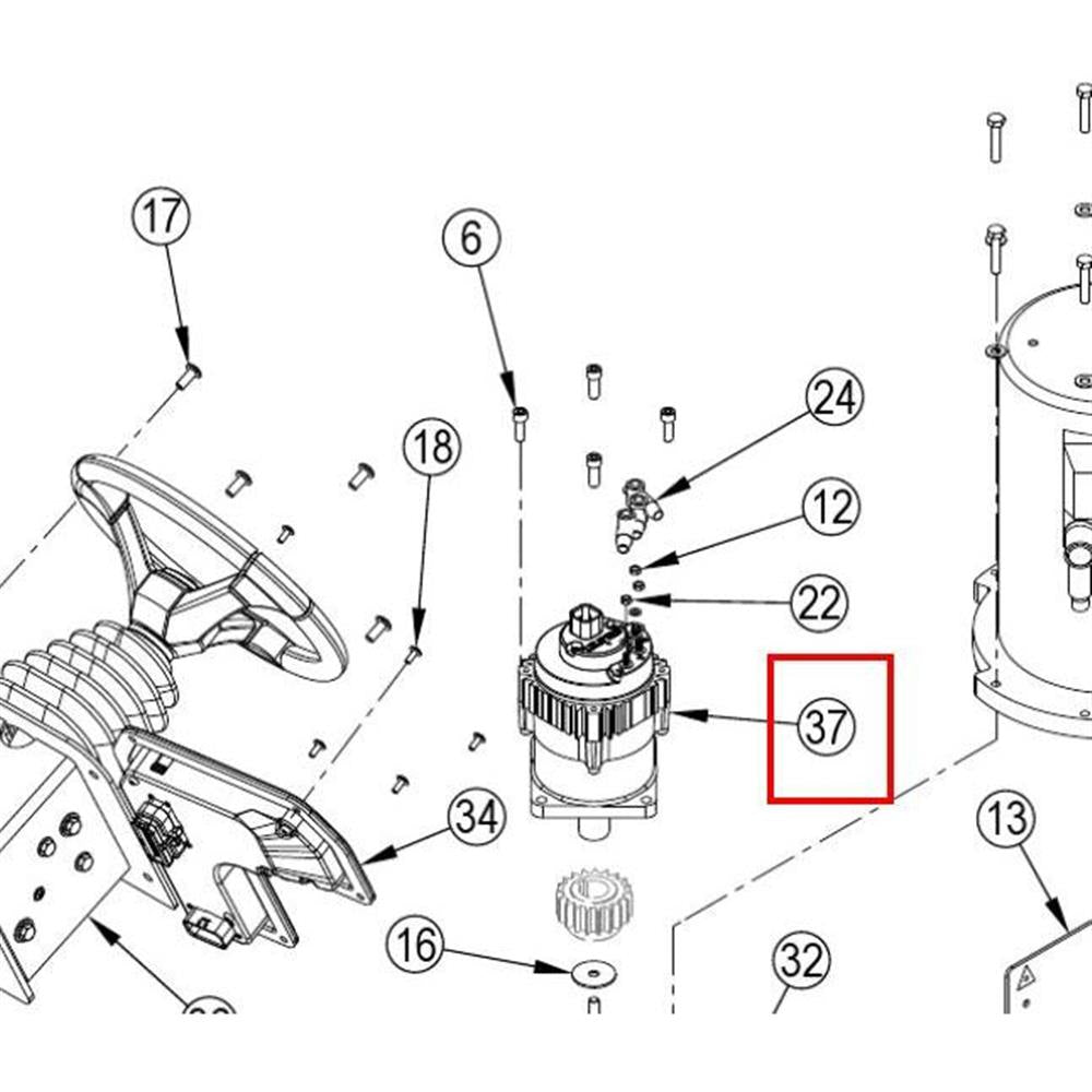 Nilfisk Original 56511657 Motor Steering Lenkungsmotor