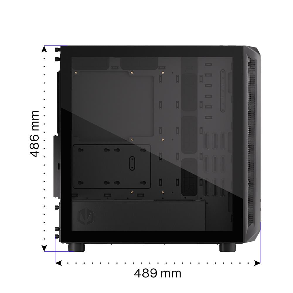 ENDORFY Case Arx 700 Air, PC-Gehäuse, Schwarz, Glas-Seitenpanel, inklusive 5 Lüfter