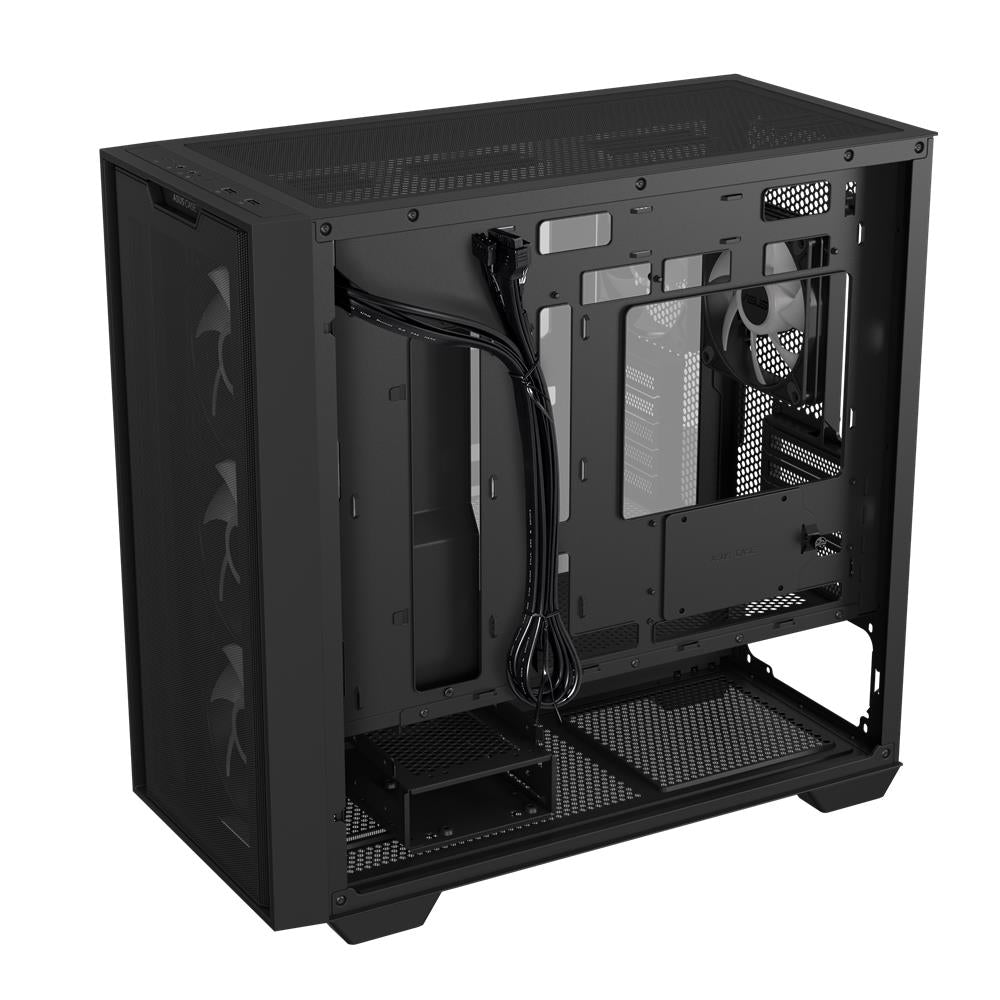 ASUS A21 PLUS TG ARGB Black microATX PC Gehäuse mit Mesh Front und 4 ARGB Lüftern