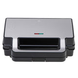 Adler Sandwichmaker 2 in 1 AD 3073 elektrischer Kontaktgrill silber schwarz