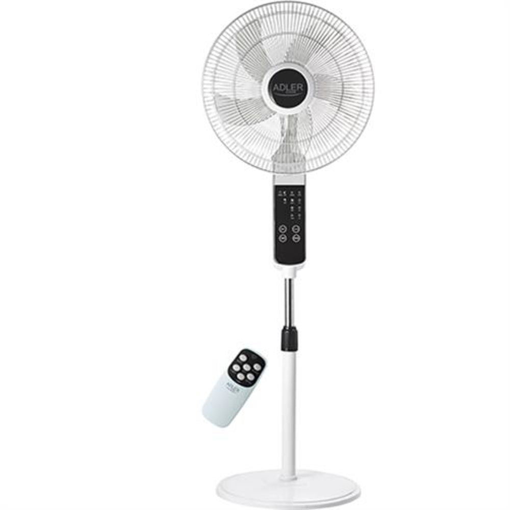 Adler AD 7328 Standventilator mit Fernbedienung 120W 40cm/16" Fan weiß