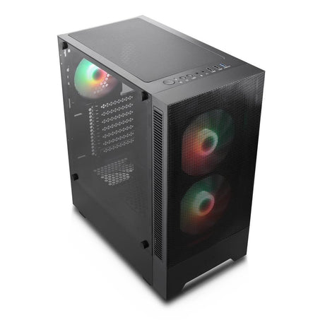 Silentware Flow 100 – Midi Tower mit Mesh-Front, Glas-Seitenfenster & 3 A-RGB Lüftern, Daisy-Chain