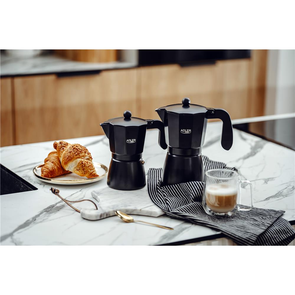 Adler AD 4420 Espresso-Kaffeemaschine - 520ml Espressokocher, Schwarz