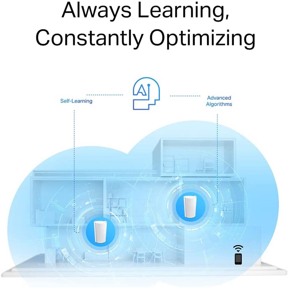 TP-Link Deco X90 AX6600 Wi-Fi 6 WLAN Mesh 2er Set Triband 6600Mbit/s AI-Driven Mesh l refurbished