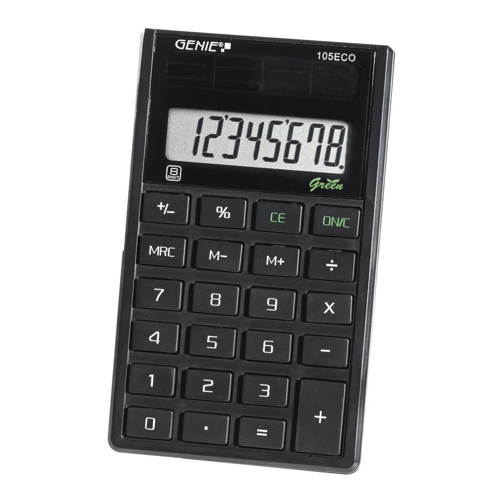 GENIE Taschenrechner 105 ECO Solar Bürorechner 8 stellig