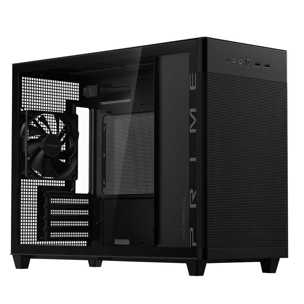 ASUS Prime AP201 Tempered Glass MicroATX Gehäuse schwarz