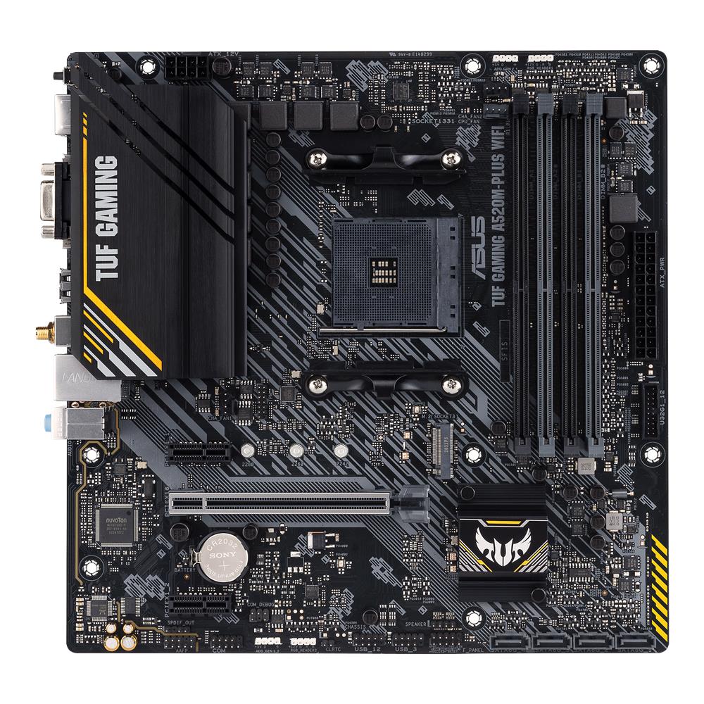 ASUS TUF GAMING A520M-PLUS WIFI Mainboard Sockel AMD A520 (Ryzen AM4, Micro ATX, M.2-Unterstützung)