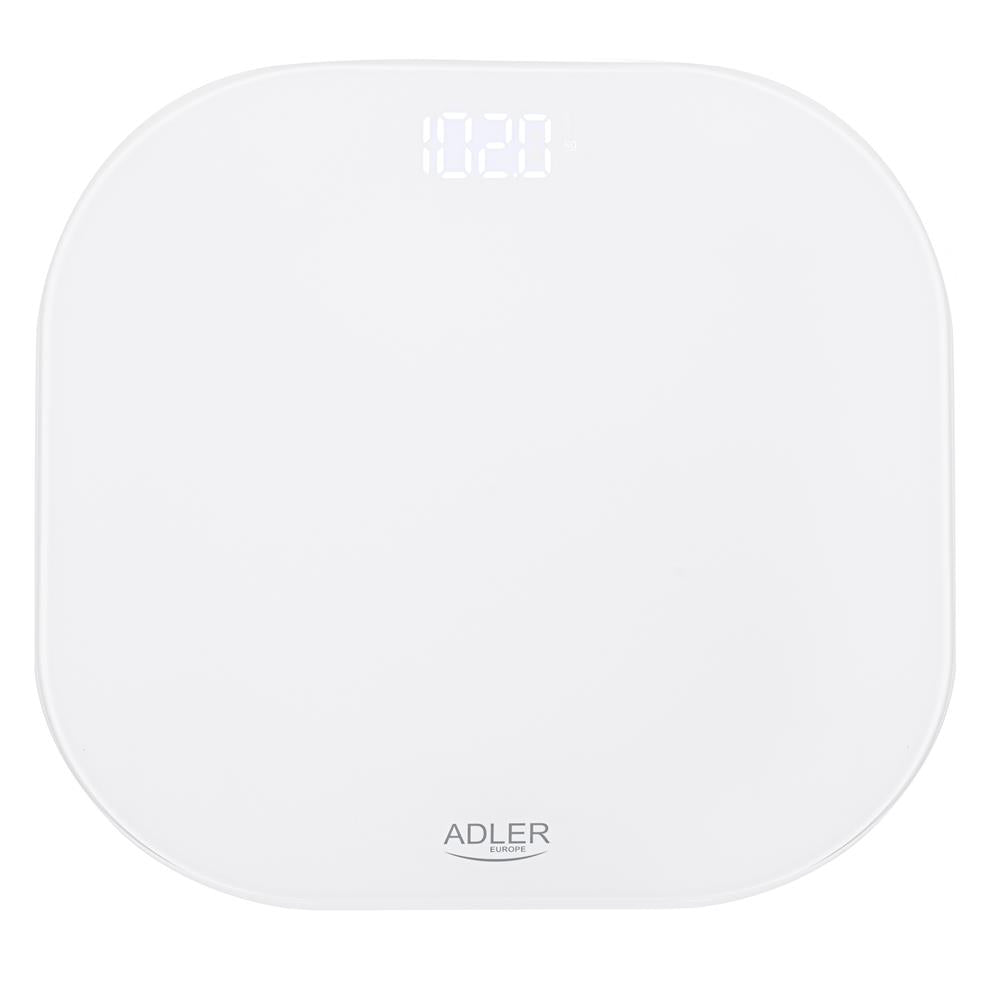 Adler AD 8188 Digitale Badezimmerwaage 180 kg mit LED Anzeige Weiß