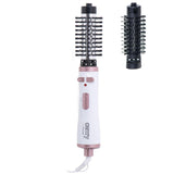 Camry CR 2021 Warmluft-Lockenbürste 1000 W Weiß Rosa 3 Heizstufen Lockenstabtrockner Rundbürste