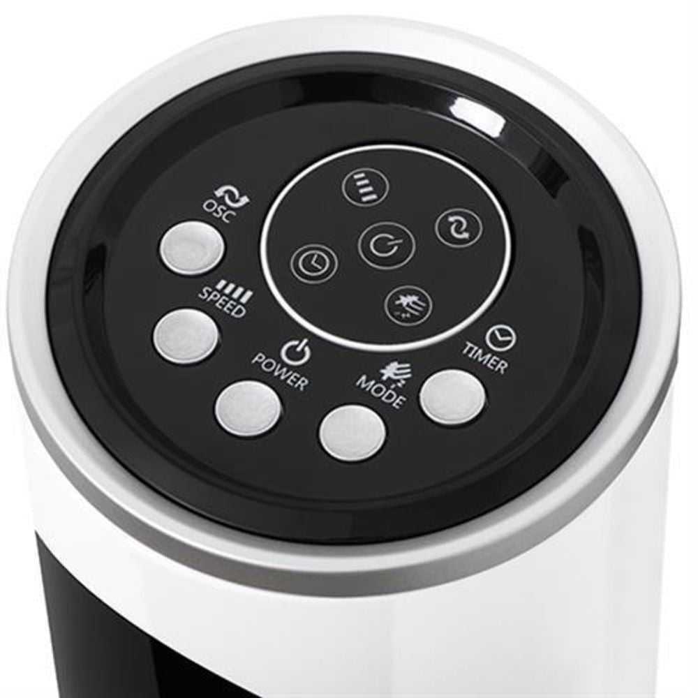Adler AD 7857 Säulenventilator 96cm weiß schwarz Ventilator Lüfter Timer Funktion LED Anzeige Standventilator