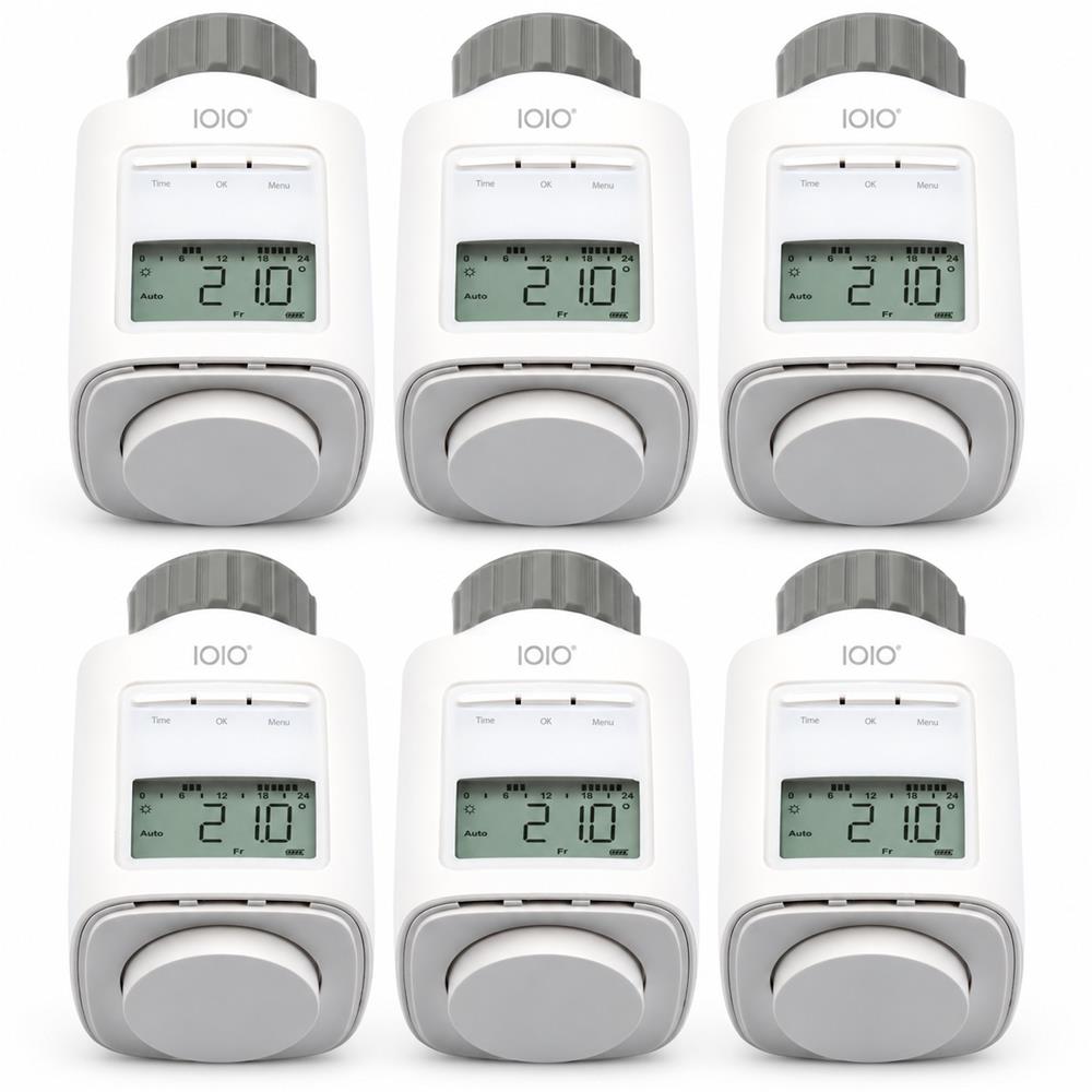 IOIO HT 2000-23 elektronisches Heizkörperthermostat 6er Pack programmierbar Heizthermostat digital