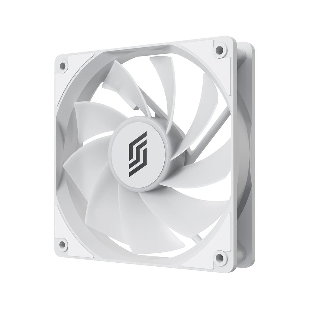Silentware RF120WD-R White 120mm PWM A-RGB Reverse-Airflow Lüfter mit Daisy-Chain, RGB