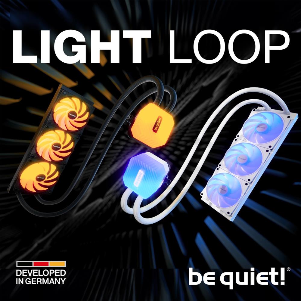 be quiet! Light Loop 360mm White Wasserkühlung 3x Light Wings LX 120mm PWM high-speed ARGB Lüfter White