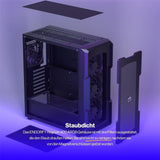 ENDORFY Regnum 400 Air, ATX PC-Gehäuse, inkl. 4x 120mm PWM-Lüfter, Seitenteil aus gehärtetem Glas | EY2A008