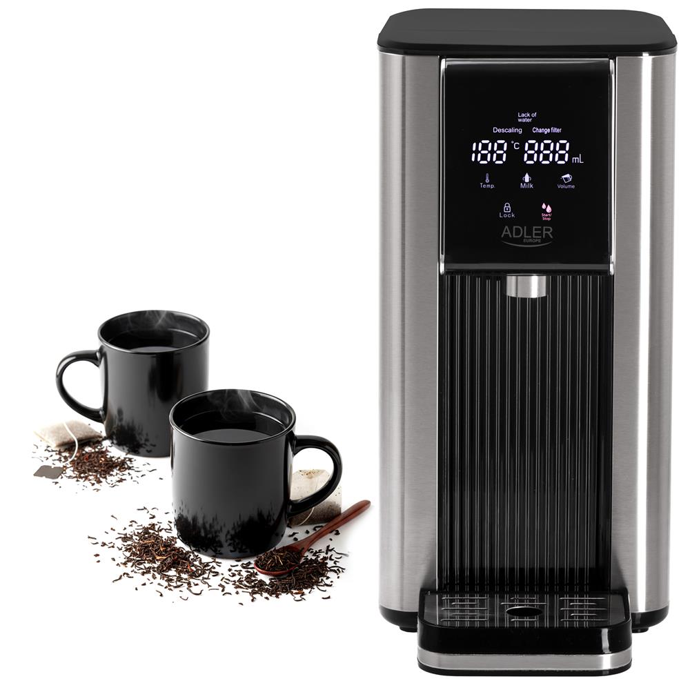 Adler AD 1356 Heißwasserspender Schwarz 2,5L 2600W Touch LCD Wasserfilter