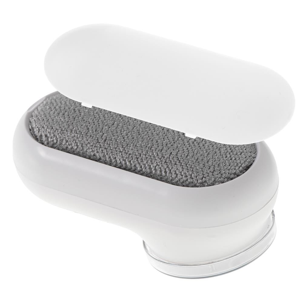 Adler AD 9621 Fusselentferner für alle Textilien mit Bürste USB Akku Fusselrasierer weiß