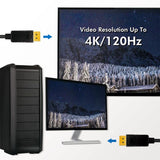 LogiLink DisplayPort Kabel male-male 4K/120Hz + 8K/60Hz Audio Video vergoldete Stecker schwarz 2m