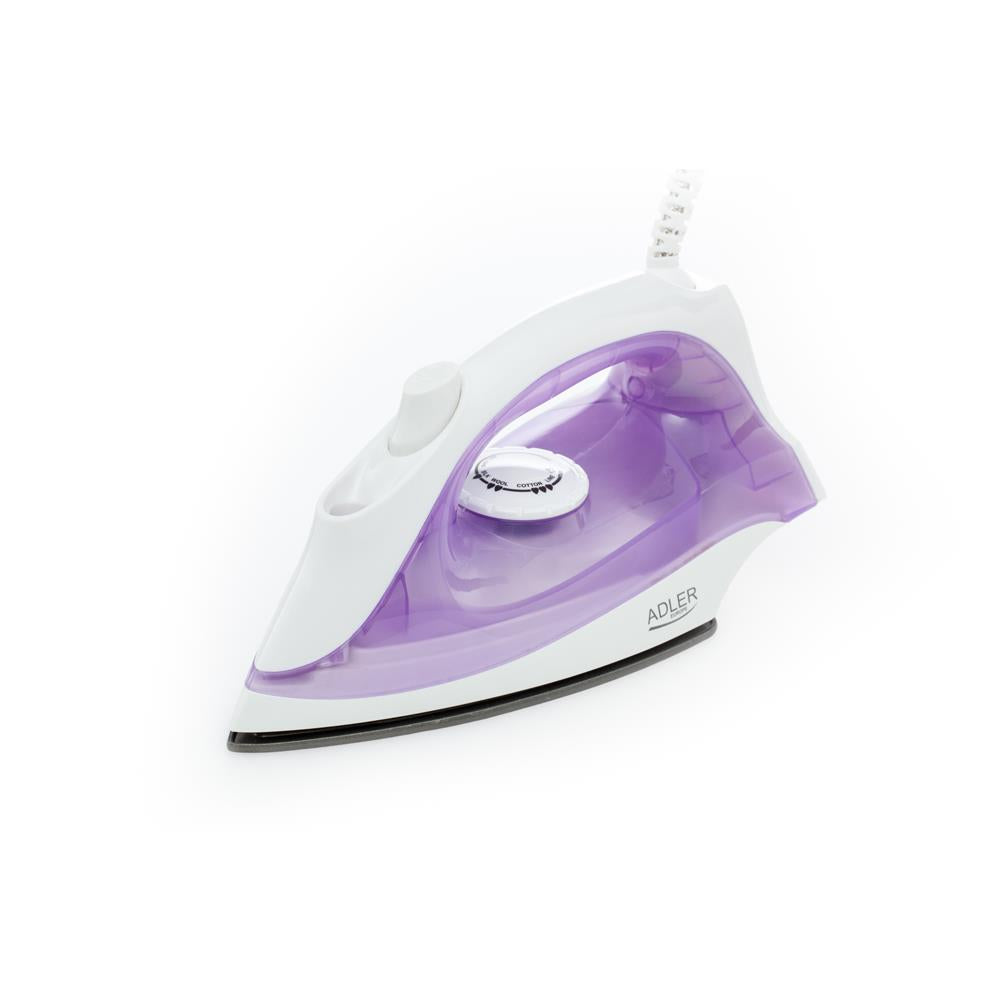 Adler Bügeleisen AD 5019 Dampfbügeleisen lila 1600W Antihaftbeschichtung, Temperatur einstellbar
