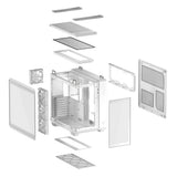 ASUS TUF Gaming GT502 Horizon TG ARGB White Zweikammer PC Gehäuse mit 4 ARGB Lüftern
