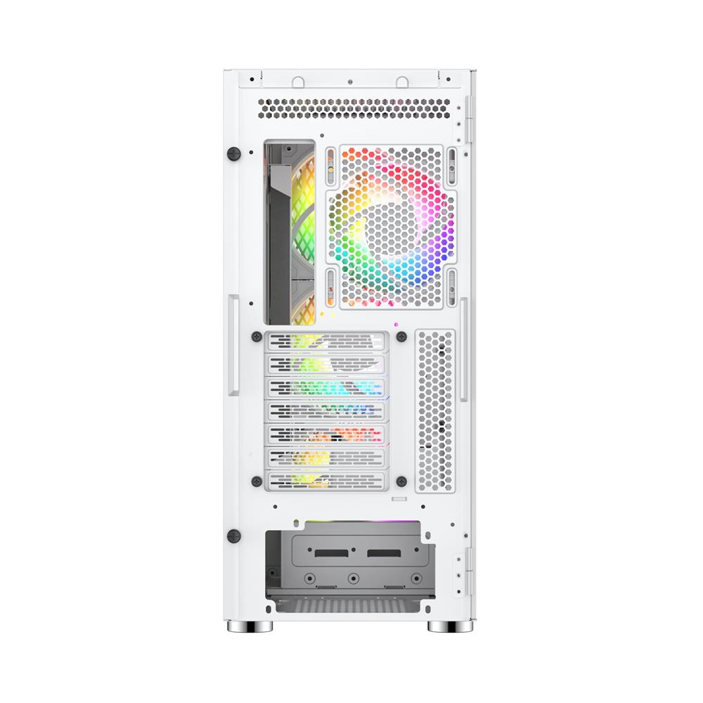 Silentware Air 100 White – Midi Tower mit Mesh-Front, Glas-Seitenfenster & 4 A-RGB Lüftern