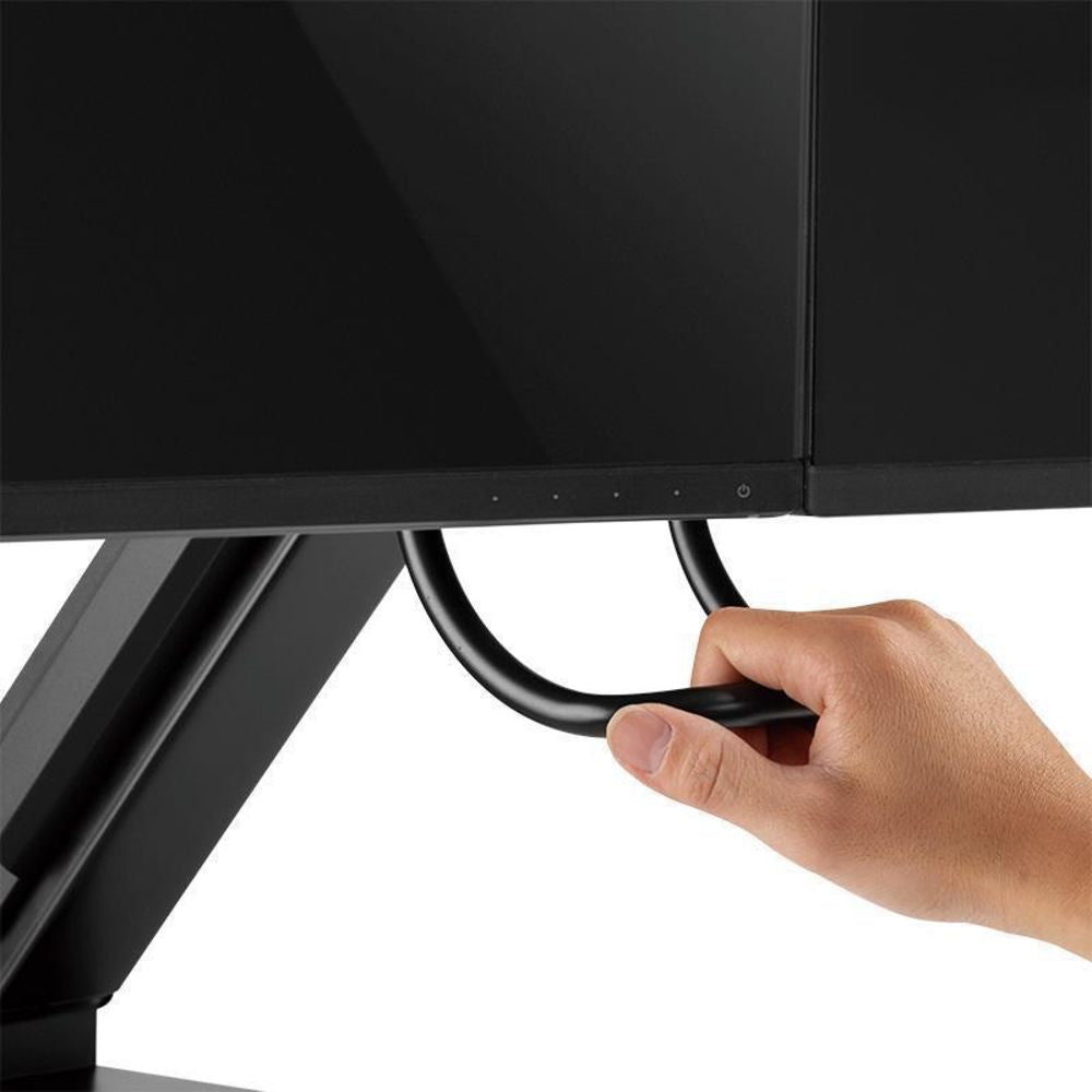 LogiLink Dual Monitorhalterung für 2 Monitore 17"-27" mit Handgriff Tischhalterung