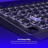ENDORFY Thock 75 Prozent Wireless Tastatur DE Layout Kailh Box Black Schwarz