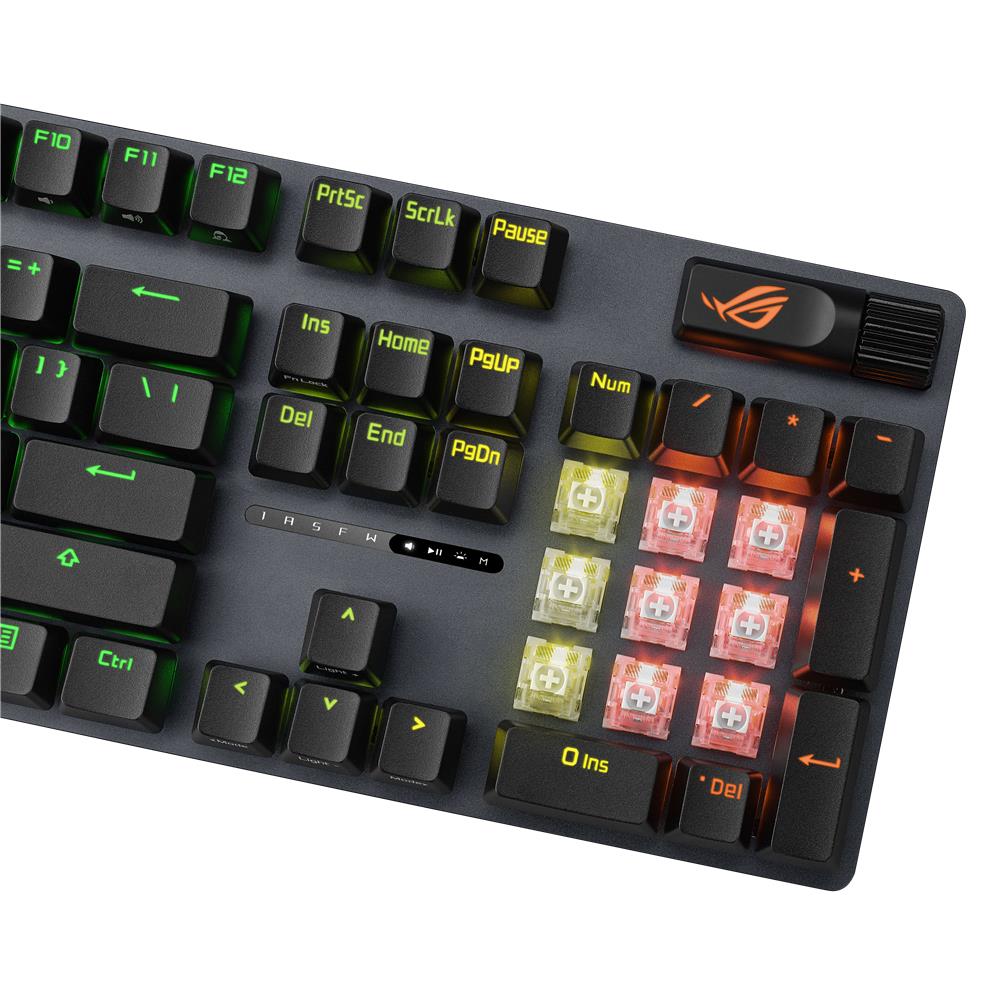 ASUS ROG Strix Scope II RGB Gaming Tastatur, QWERTZ-Layout, mechanische ROG NX Snow-Switches