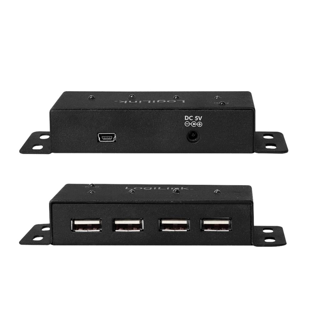 LogiLink USB 2.0 Hub mit 4-Port aus Metall