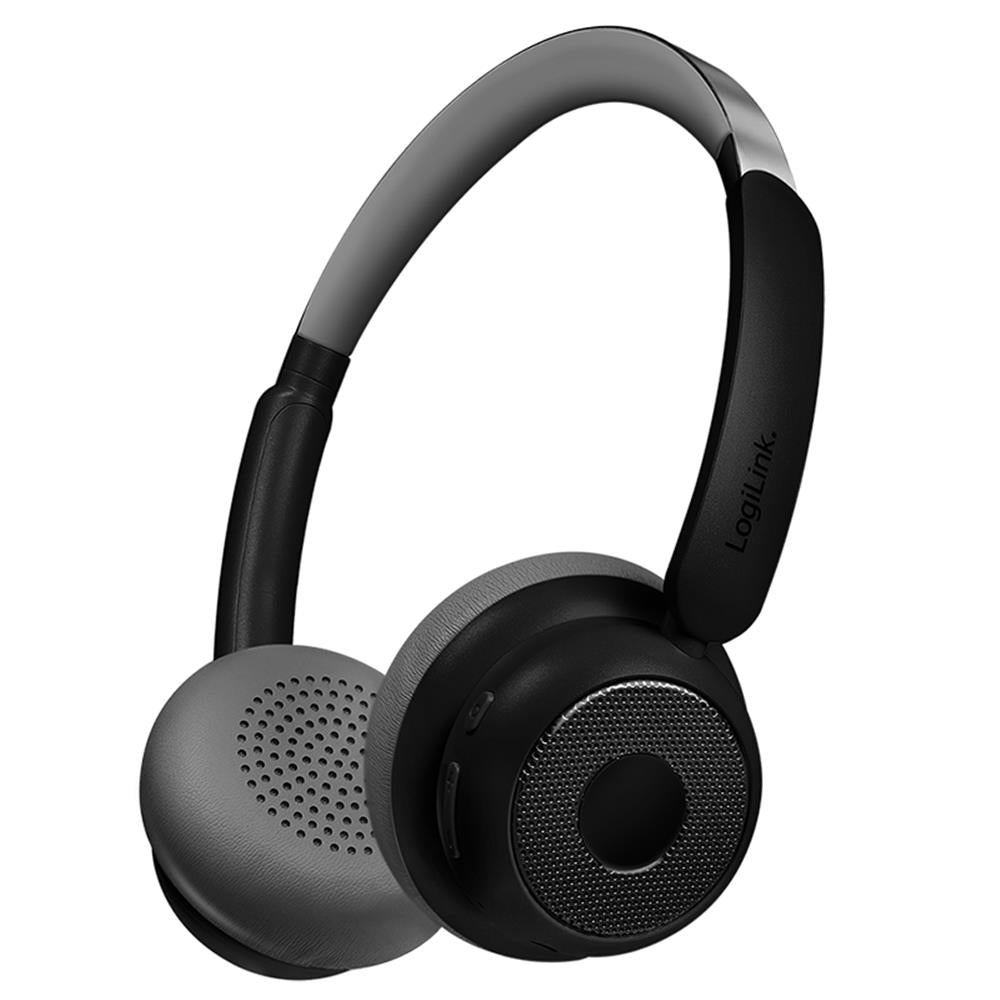 LogiLink AuraSolo Bluetooth 6.0 Headset, ANC, 20 Std. Akku, Schwarz