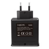 LogiLink Steckdosenadapter mit 2x USB-Ports und Zigarettenanzünderbuchse, 12W