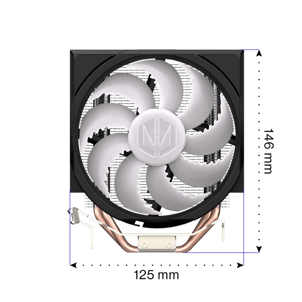 ENDORFY CPC Spartan 5 ARGB, CPU-Kühler, Schwarz, Beleuchtet, Wärmeleitpaste inklusive