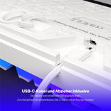 ENDORFY Thock TKL Wireless Tastatur DE Layout Kailh Box Red Weiß Pudding