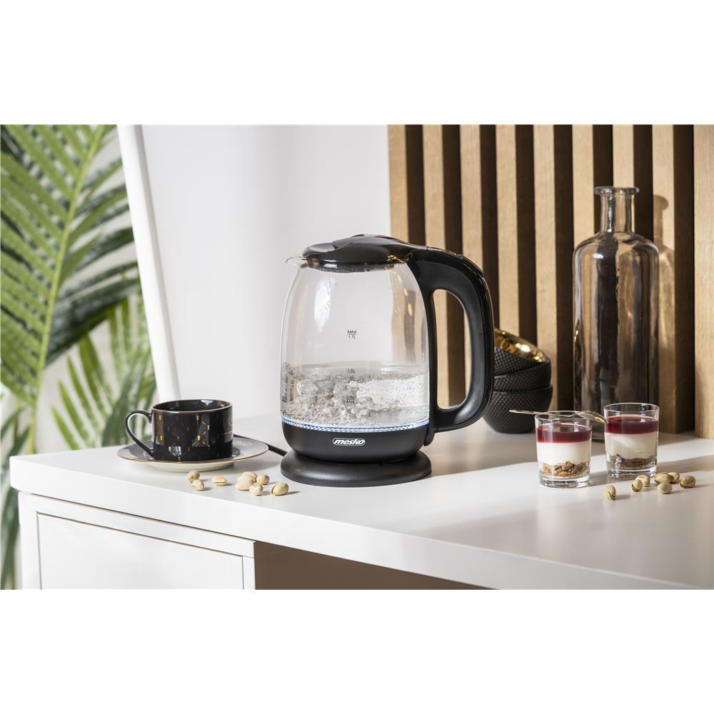 Mesko MS 1302 Glas Wasserkocher 1,7 l schwarz – stilvoll & leistungsstark