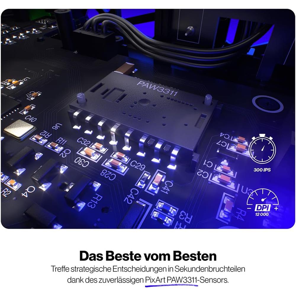 ENDORFY LIV Wireless, Gaming Maus, kabellos, Ultraleicht (69 g), Schwarz, 12.000 DPI, ARGB