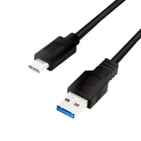 LogiLink USB 3.2 Gen 1x1 Cable, USB AM to USB-C™ M, black, 1m schwarz