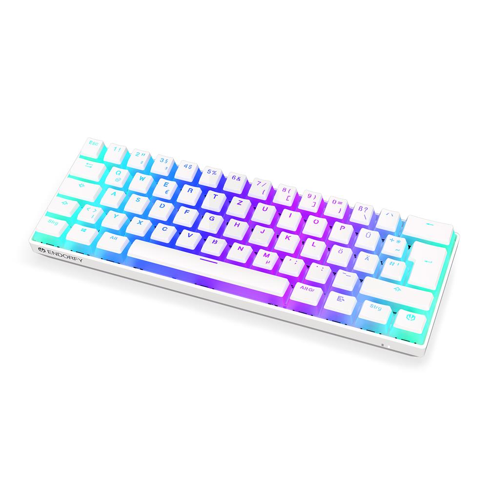 ENDORFY Keyboard Thock Compact Wireless, Tastatur, DE-Layout, Weiß, Kabellos, Beleuchtet