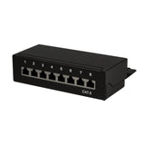 LogiLink Patchpanel Cat.6, 8 Ports geschirmt, Desktop, Schwarz