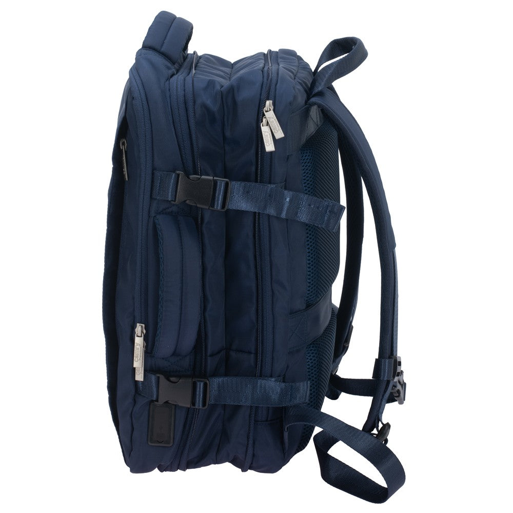 Camry CR 6881nb Business Rucksack 24 L erweiterbar, Handgepäck Rucksack 40x20x30 cm, Laptoprucksack bis 15,6 Zoll, RFID, USB, YKK-Reißverschlüsse, wasserabweisend