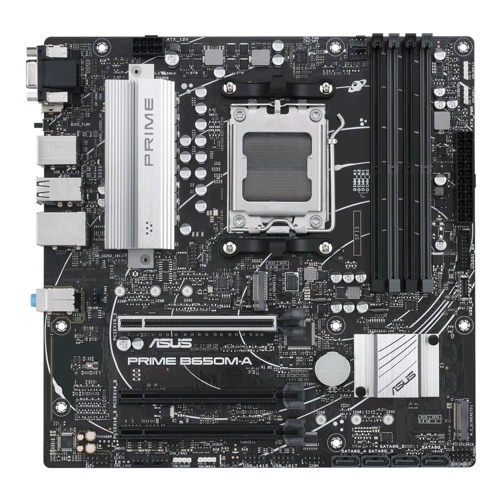 ASUS Prime B650M-A Gaming Mainboard Sockel AMD AM5 Ryzen 7000 micro-ATX DDR5 PCIe 5.0 BIOS Flashback