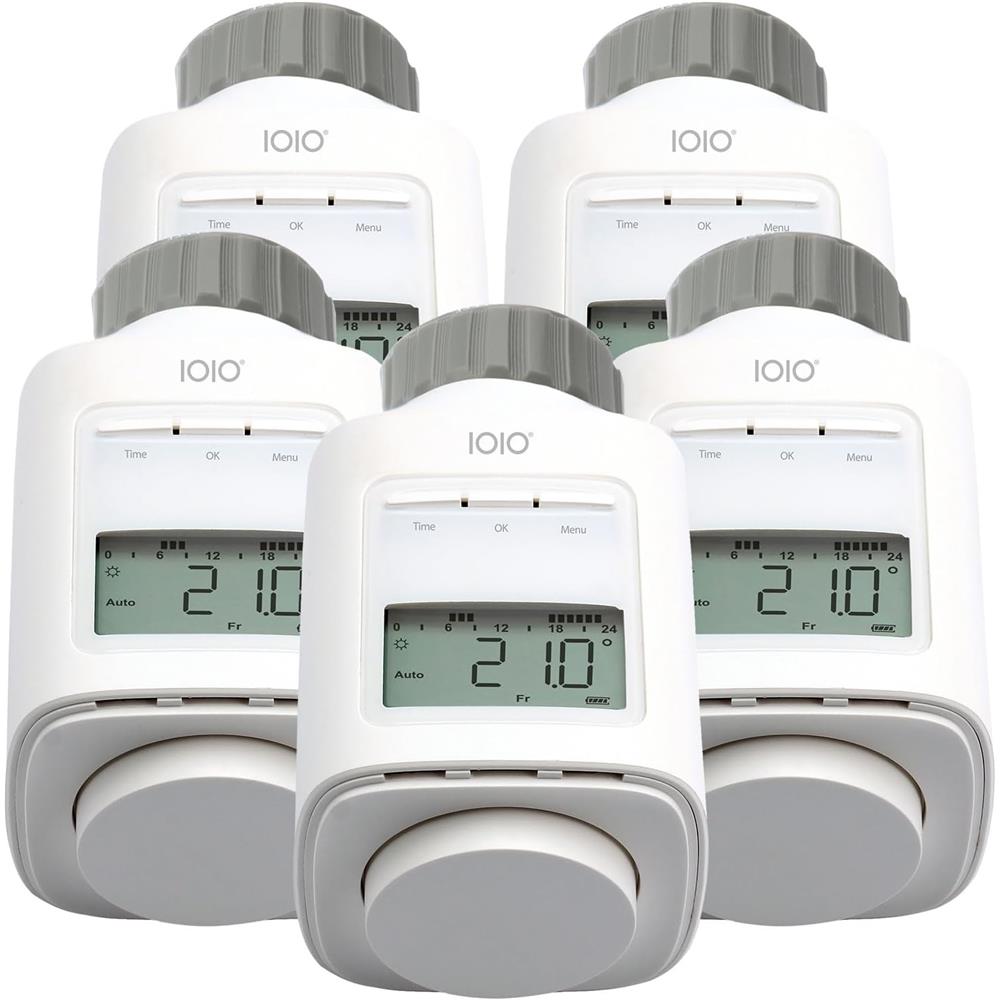 IOIO HT 2000-23 elektronisches Heizkörperthermostat 5er Pack programmierbar Heizthermostat digital