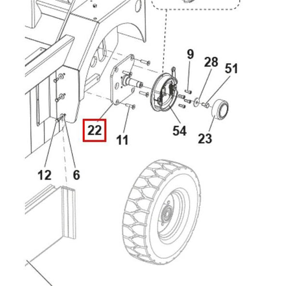 Nilfisk Original 33018790 Halterungs-Vorderrad-Kit Ersatzteil