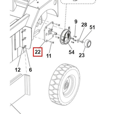 Nilfisk Original 33018790 Halterungs-Vorderrad-Kit Ersatzteil