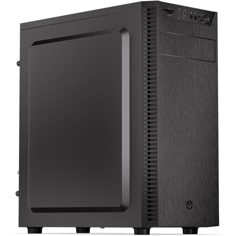 ENDORFY Armis 100 Solid, kleines ATX PC-Gehäuse, inkl. 1x 120mm PWM-Lüfter, 2x USB-A auf Frontplatte, Speicherkartenleser | EY2A015