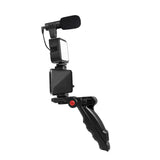 LogiLink Vlogger Kit für Smartphones mit LED Licht Mikrofon Stativ